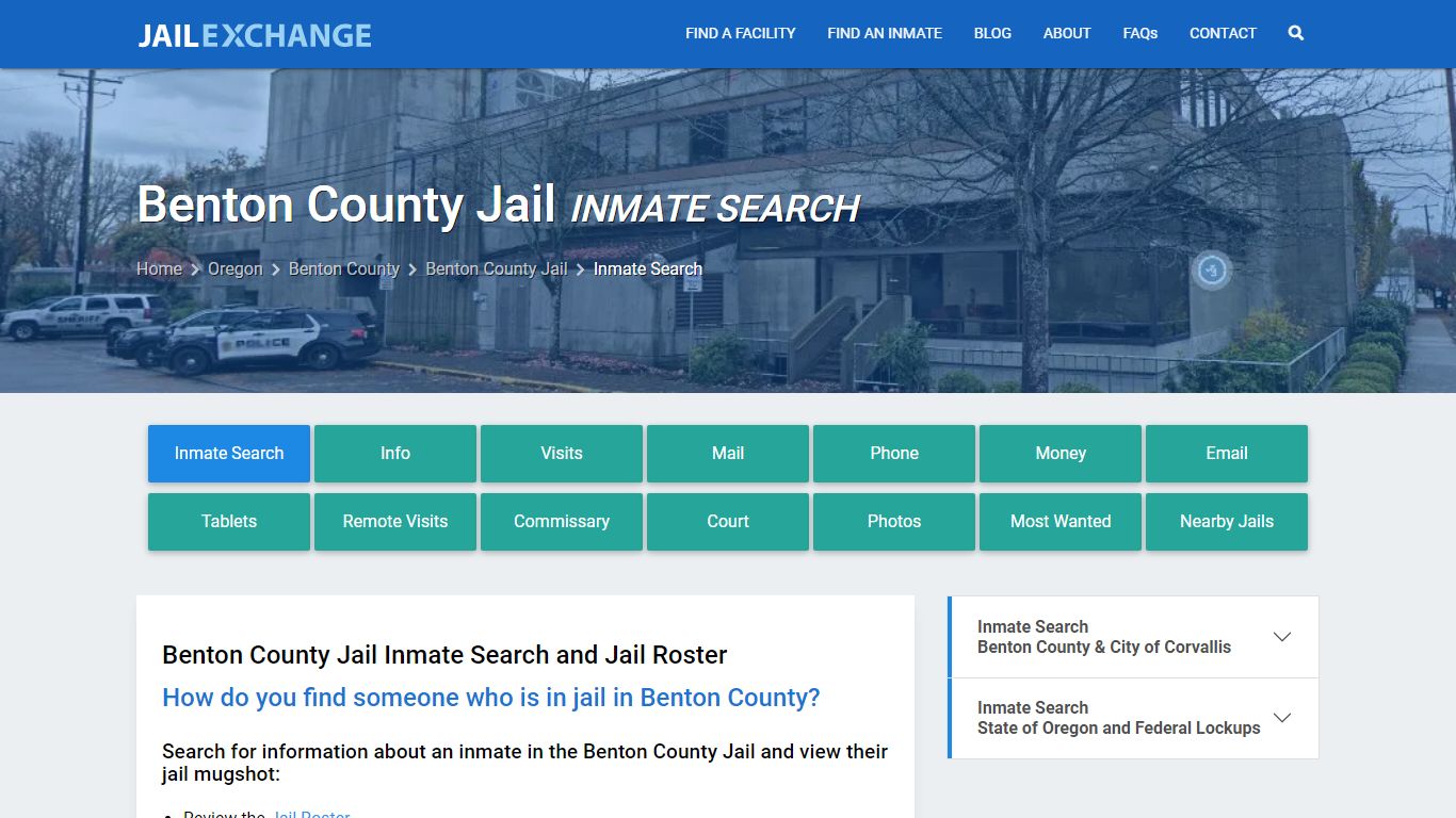 Inmate Search: Roster & Mugshots - Benton County Jail, OR - Jail Exchange