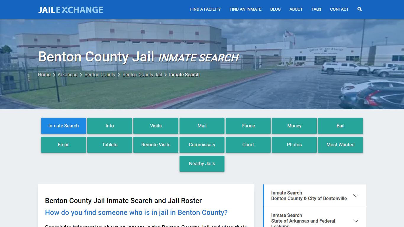 Inmate Search: Roster & Mugshots - Benton County Jail, AR - Jail Exchange